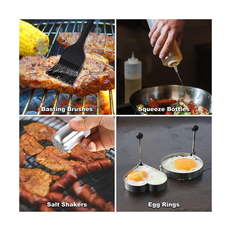 ROMANTICIST 29PCS Griddle Accessories Set - Flat Top Teppanyaki Spatula Set w... gallery