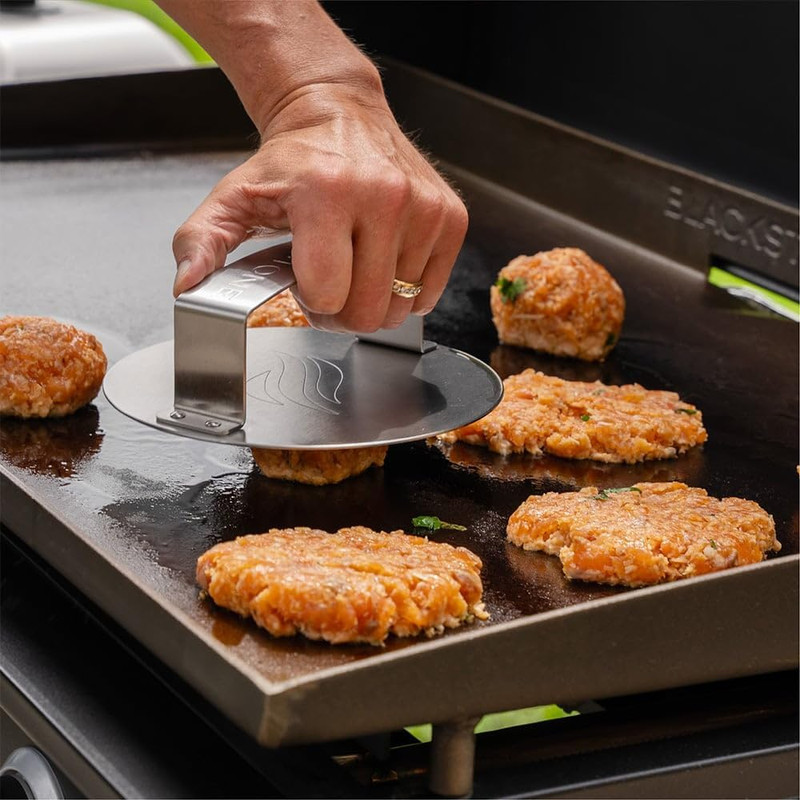 Smash & Sear Press – Smash Burger Tool for Griddle, Grill, Hamburger, Meat, Pani gallery