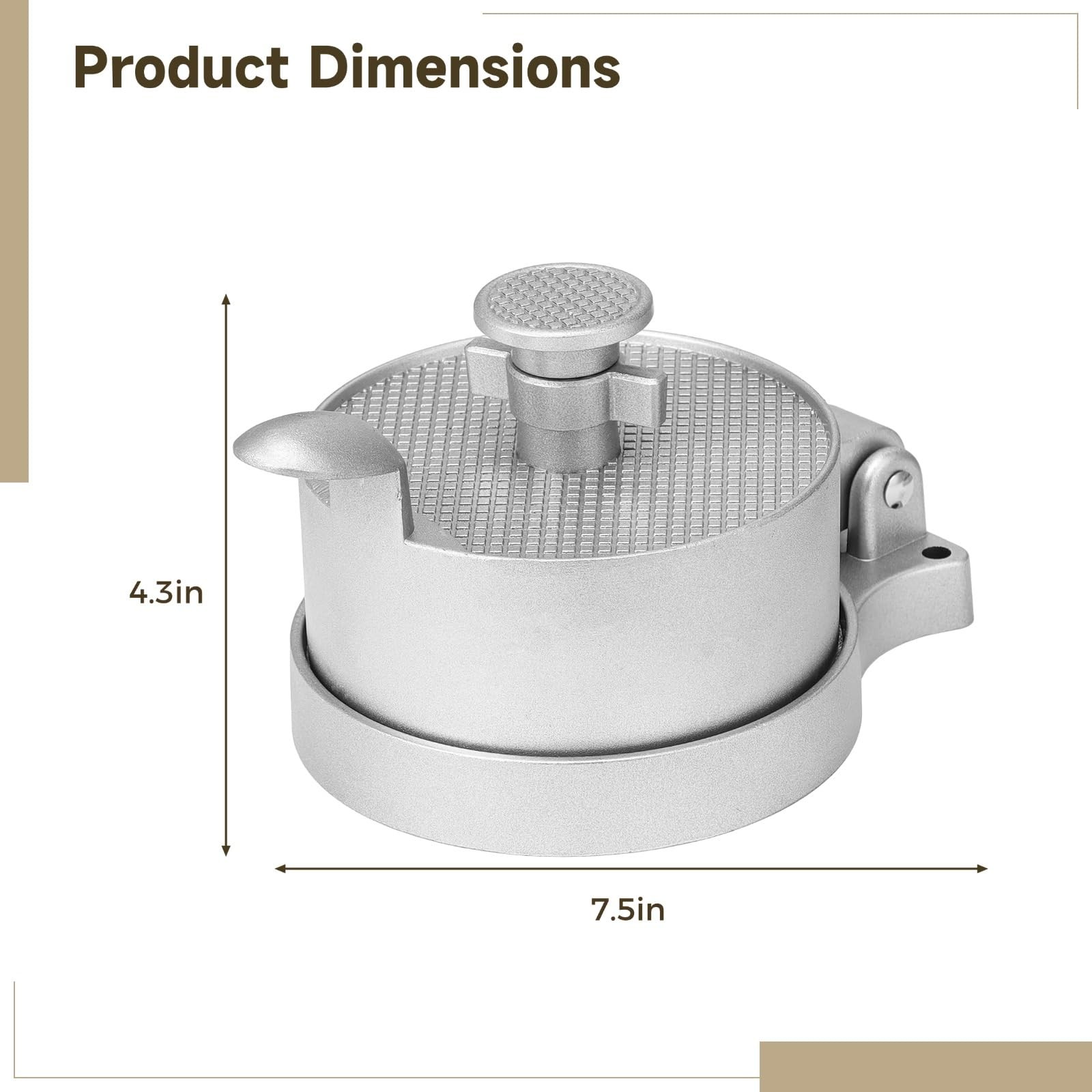 Hamburger Press Patty Maker, Aluminum Alloy Burger Press Patty Maker, Spring ... gallery