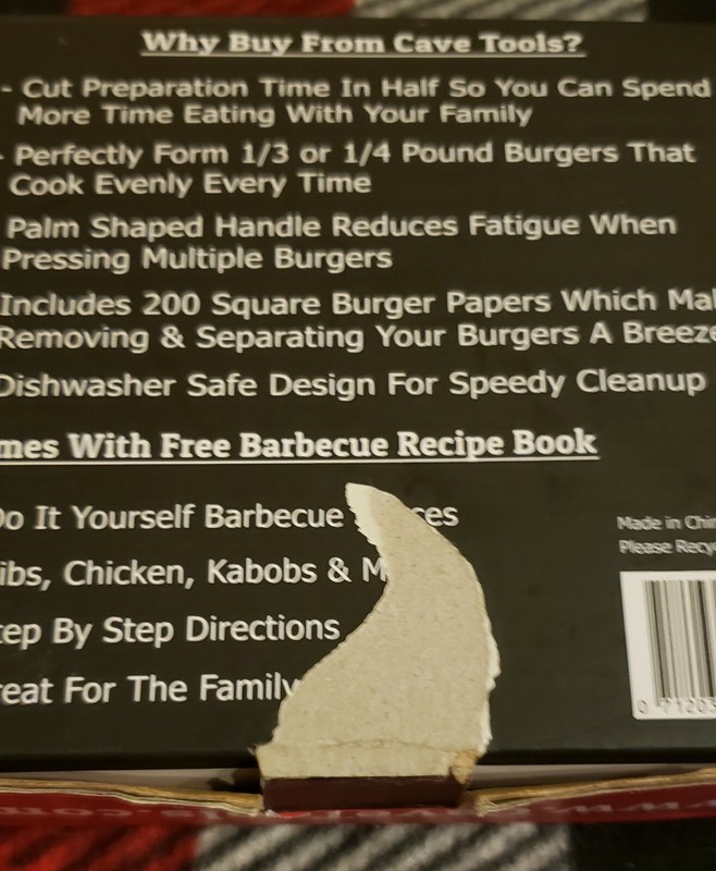 Cave Tools Burger Press Perfectly Formed Hamburger Maker Includes 200 Non gallery