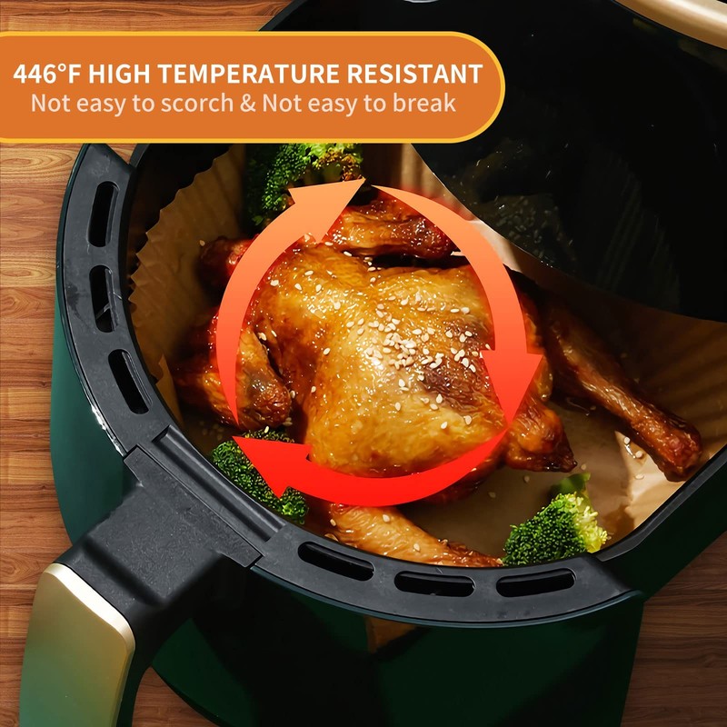 Air Fryer Disposable Paper Liner, 100PCS 7.9 Inch 7.9"Natural, Beige gallery