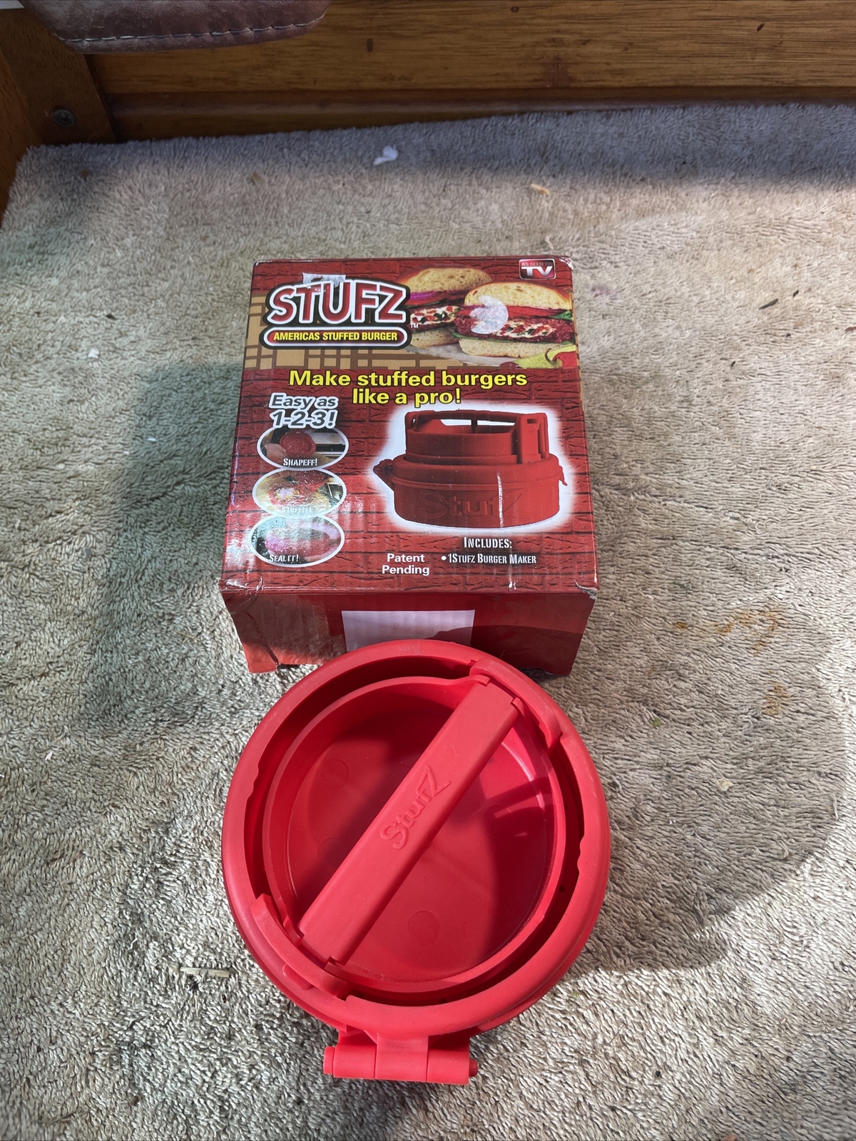 Stufz Americas Stuffed Burger Maker Press As Seen on TV 1 Burger Maker n Box NOS gallery