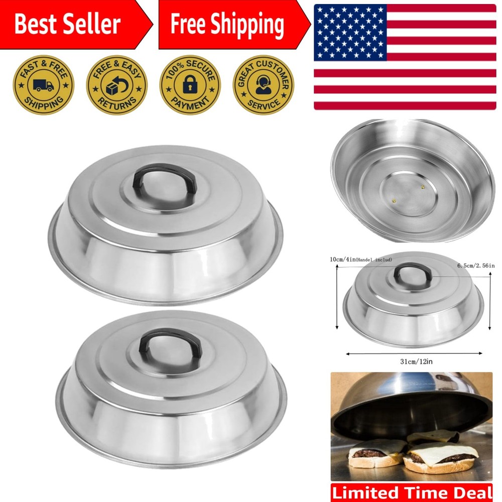 Professional-Grade Cheese Melting Dome - Dual Set for Culinary Excellence