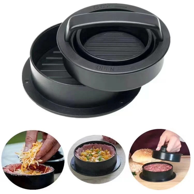 Hamburger Press Patty Maker Burger Press 3 in 1 Non-Stick Mold Kitchen Gadgets gallery