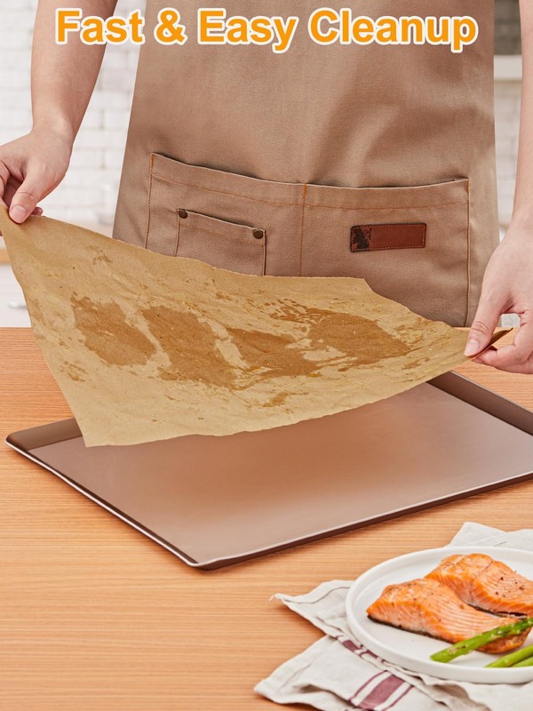 SMARTAKE Parchment Paper Roll for 12 inch x 300 ft, 300 sq.ft, Unbleached gallery