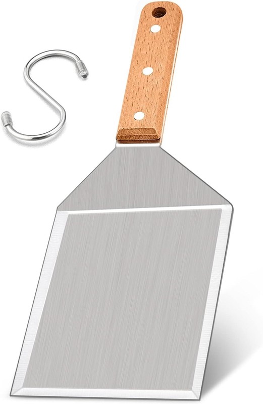Heavy Duty Griddle Turner for BBQ - 5-Inch Hamburger Spatula with Hanging Hook gallery