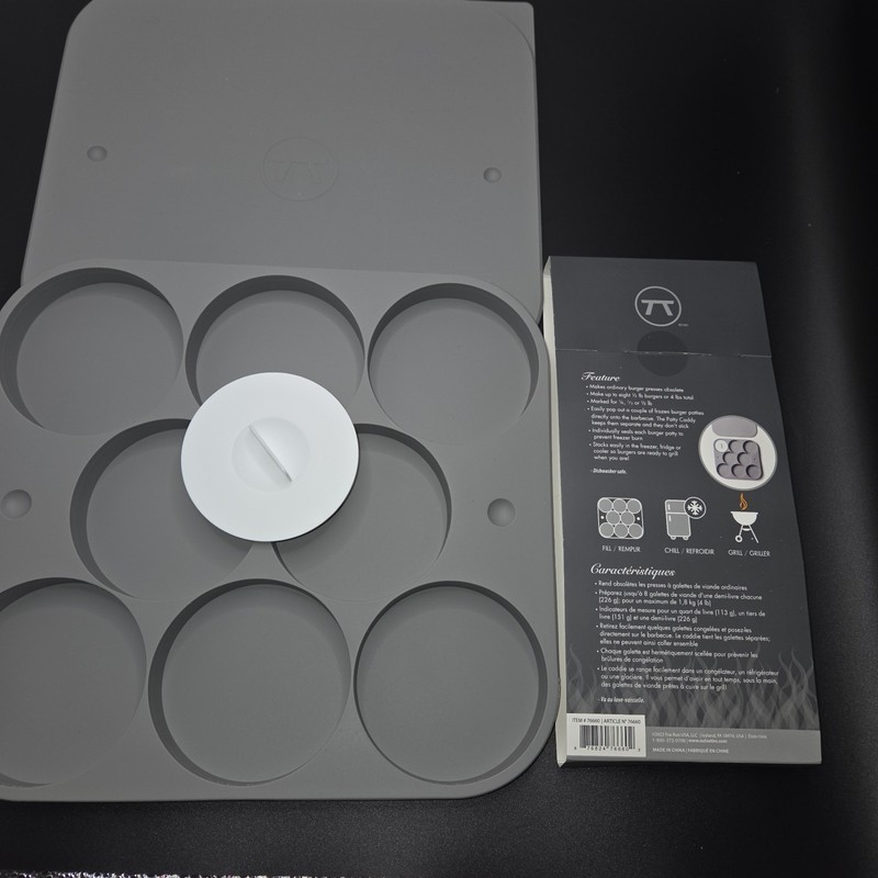 Prepology Set of 8 Silicone Burger Molds Burger Patty Caddy Pour Galettes gallery