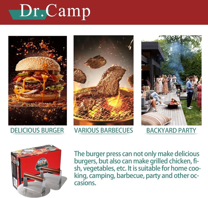 7 INCH Stainless Steel Smash,Burger Press,Burger Smasher,Hamburger Press,Patty S gallery