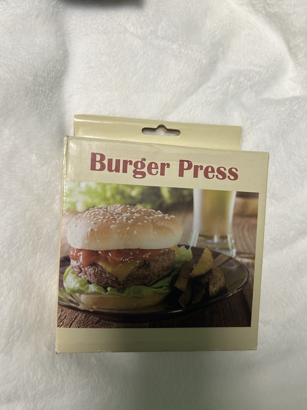 Non-Stick Burger Press Aluminum Hamburger Patty Maker with 100 Wax Papers NIB gallery