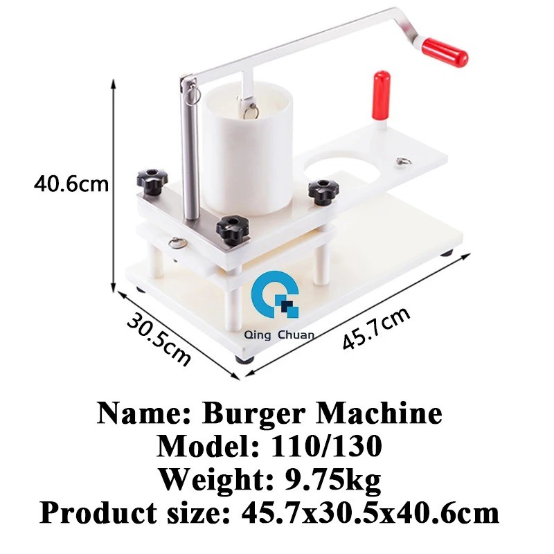 Hamburger Patty Making Machine Plastic Hand Pressure Burger Forming Machine gallery