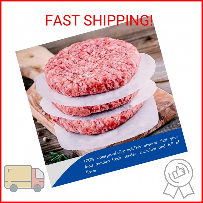 Burger Patty Paper Round 5.5 Inch Set of 500Pcs Non Stick Hamburger Paper Pad fo gallery