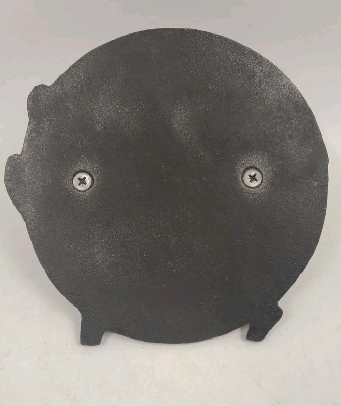 Old Mountain 7" dia. Cast Iron Chubby Pig Shape Bacon Press / Grill Press NICE gallery