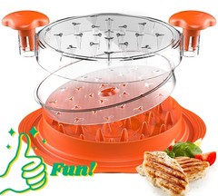 Chicken Shredder with Removable Plate – Manual Meat Large, Orange