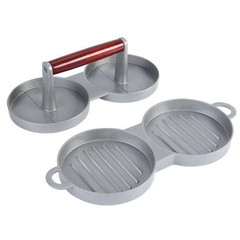 Kitchen Double Burger Press Beef Grill Patty Maker Mould BBQ Household Gift