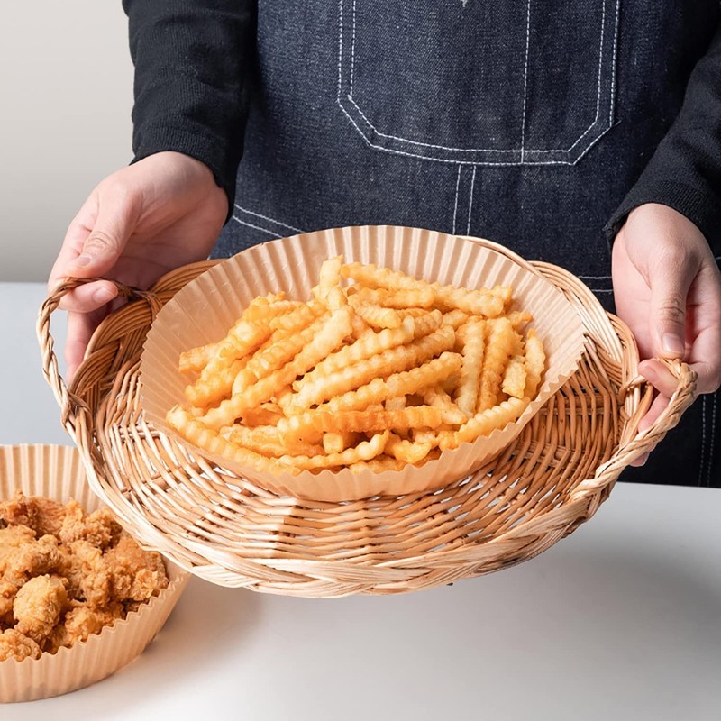 Air Fryer Paper Liners, 100PCS Non-stick Disposable Round-7.9"-100Pcs gallery