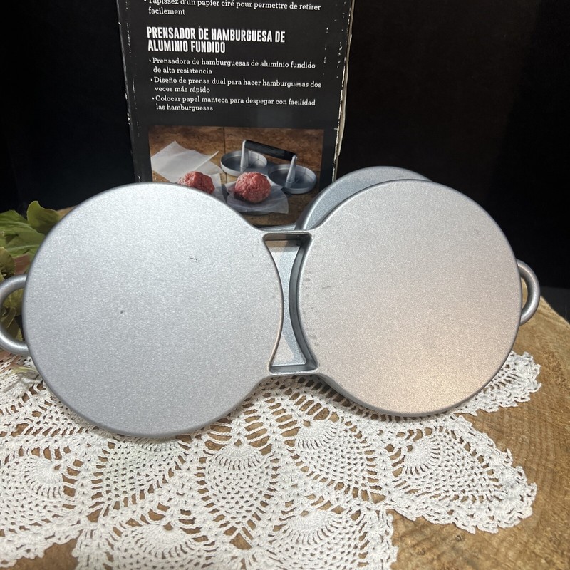 Char Broil Cast Aluminum Burger Dual Press Die Cast USA Seller gallery