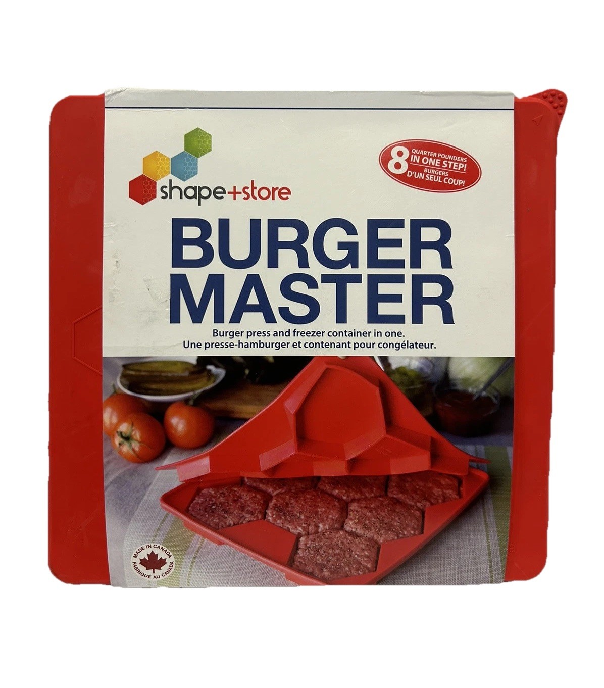 Shape + Store Burger Master 8 IN 1 - Burger Press & Freezer Container Silicone gallery
