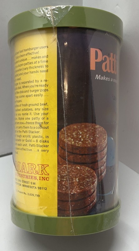 New Patti- Stacker Hamburger Maker LeMark Industries Inc Vintage 1970’s New gallery