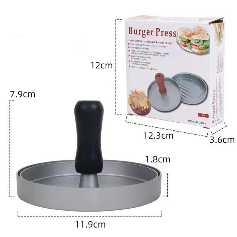 Aluminum Burger Press Patty Maker Kitchen BBQ Grill Meat Tool gallery