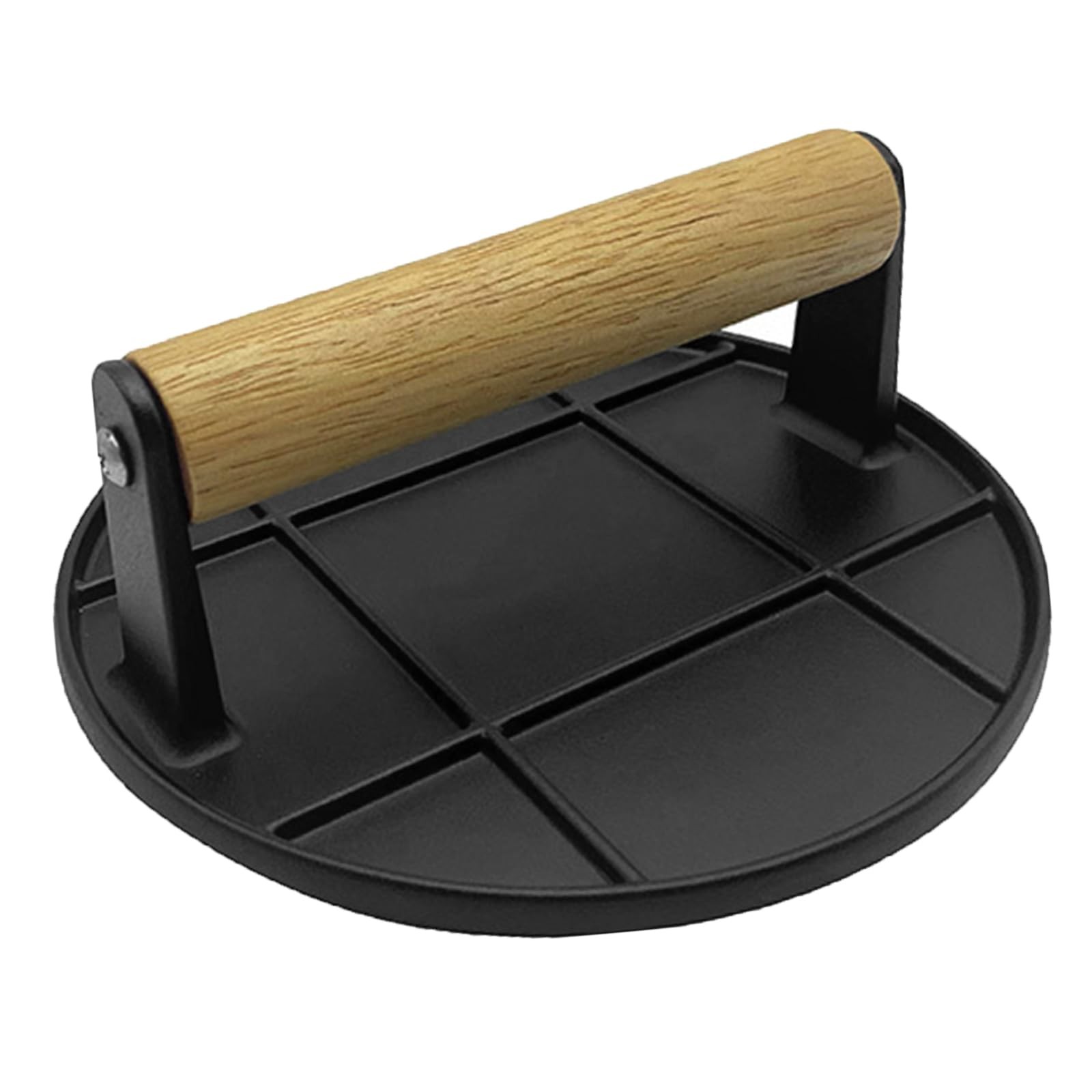 Burger Smasher Press Wood Handle for Griddle Nonstick Pan 6.29 Inch for BBQ gallery