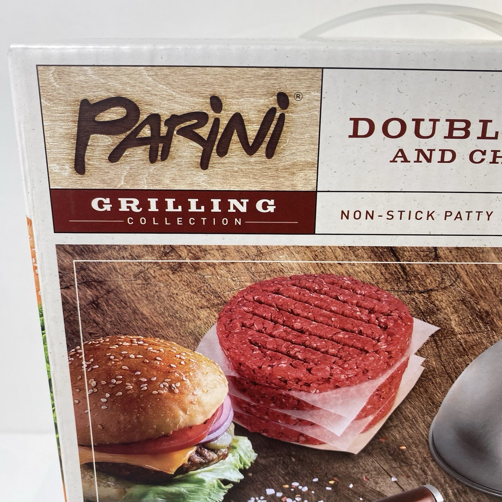 Double Non-Stick Burger Press & Cheese Melting Dome 8.75" NEW IN BOX Parini gallery