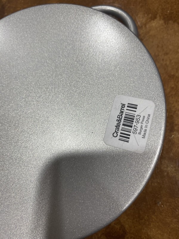 Brand New Crate And Barrel Burger Press - With Stickers And Never Used! gallery