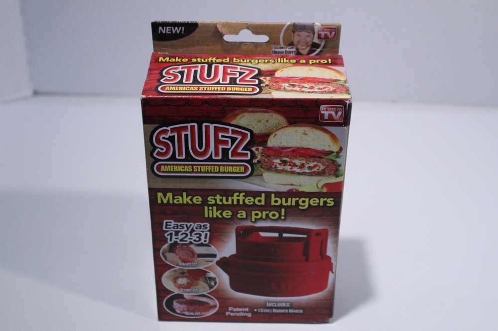 Stufz Americas Stuffed Burger Maker Press As Seen on TV Gift Griller New Sealed