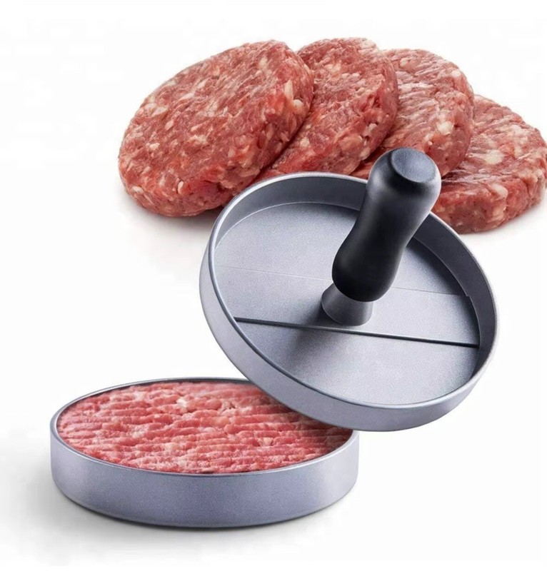 Hamburger Patty Maker Round Metal Mould Grill Burger Press - Cooking Tool gallery