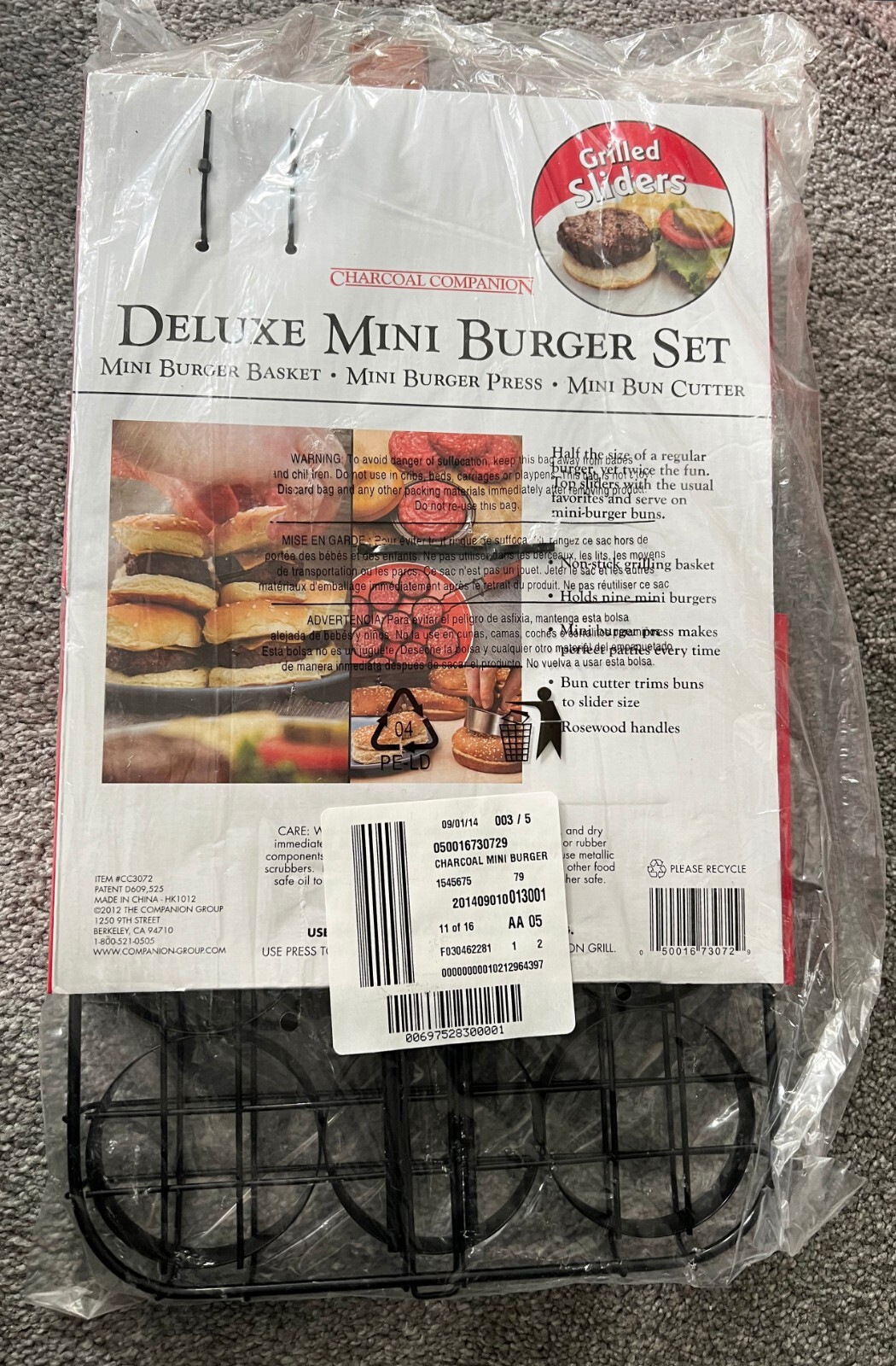 Charcoal Companion Deluxe Mini Burger Set, Grilled Sliders NEW Hamburger Gourmet gallery
