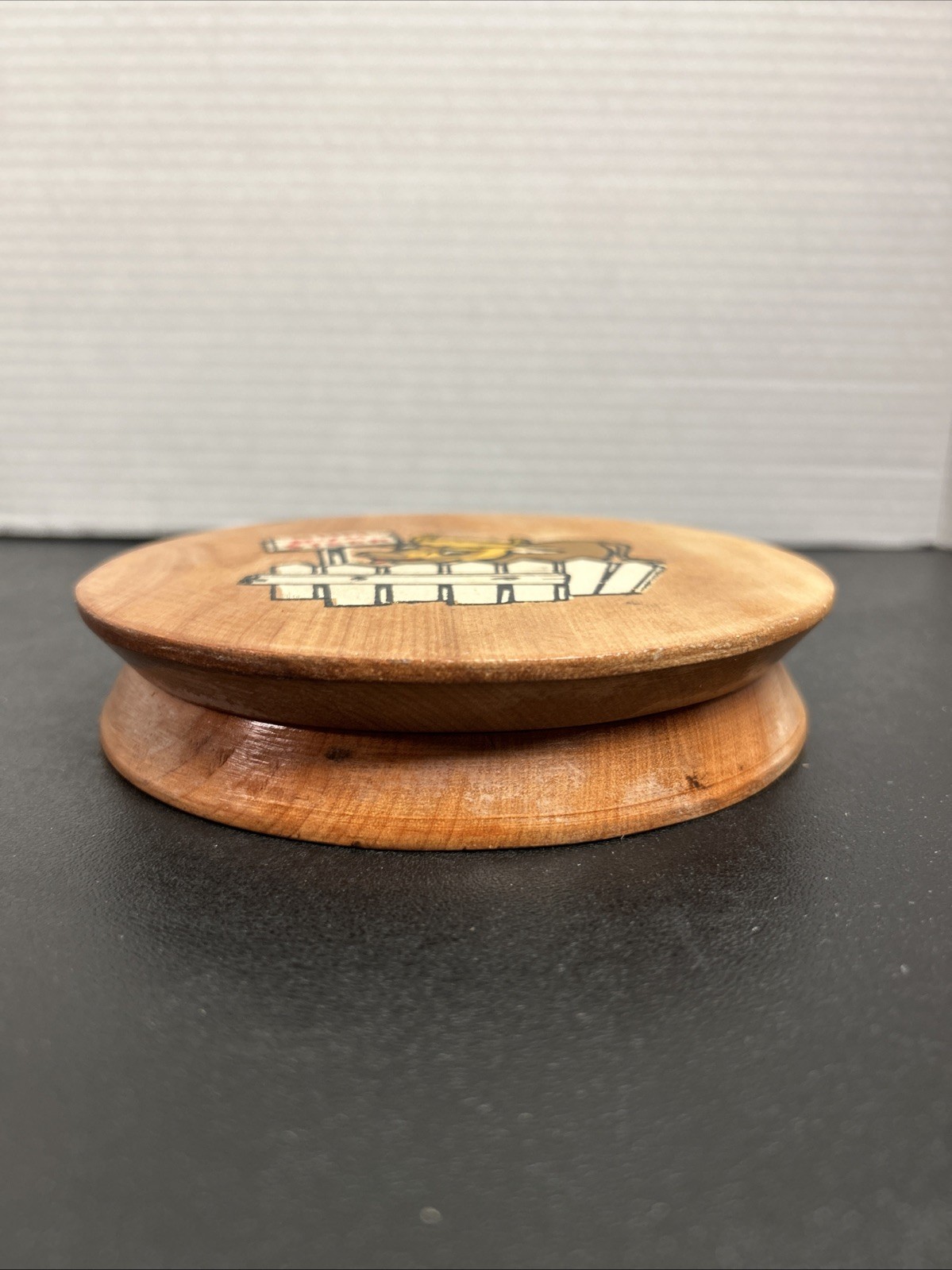Vintage Hamburger Press Wood 1950’s Bum Steer Made in Japan Retro Kitchen gallery