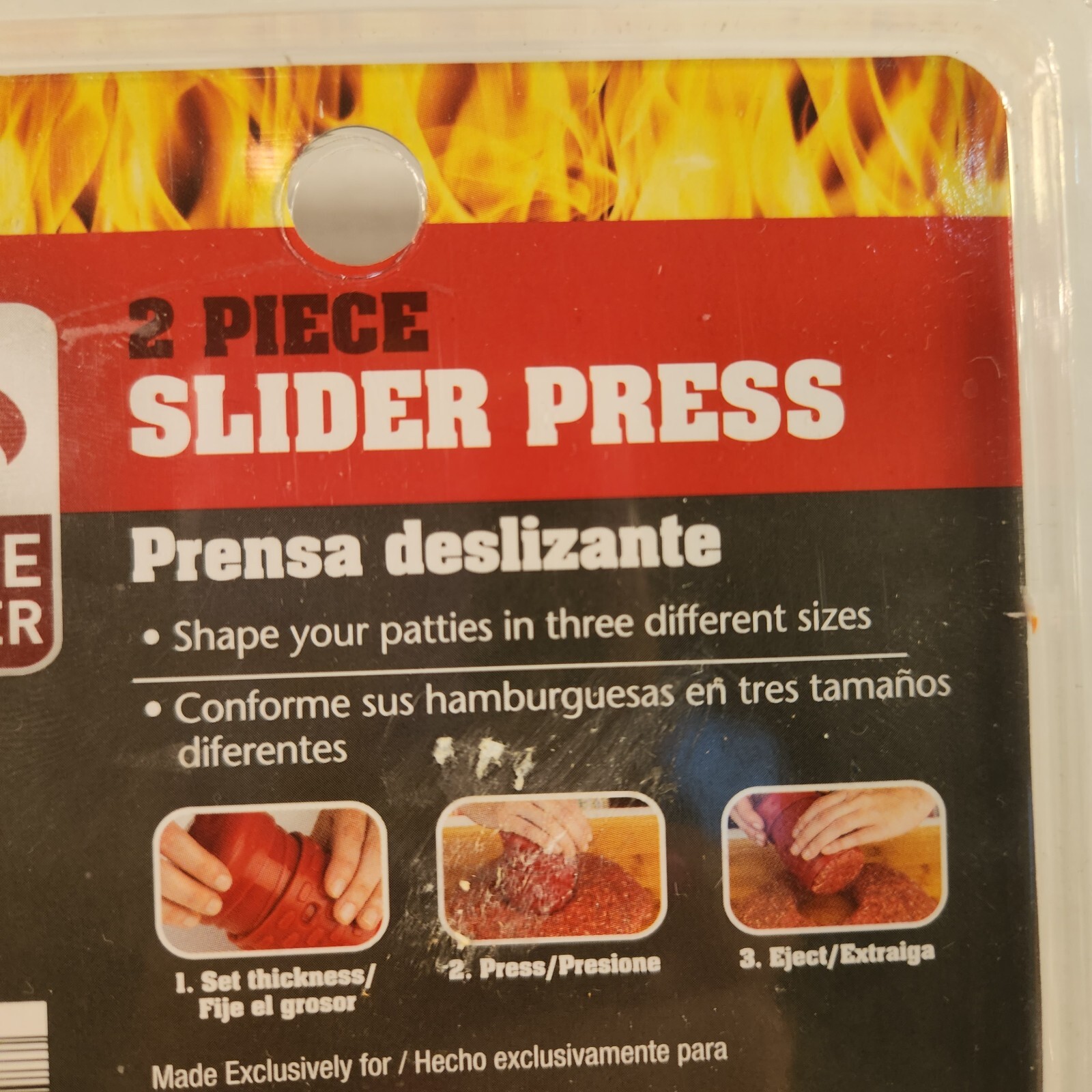 (2) Burger Press Slider Press Adjustable with 3 Measures by Range Master Red 2 gallery