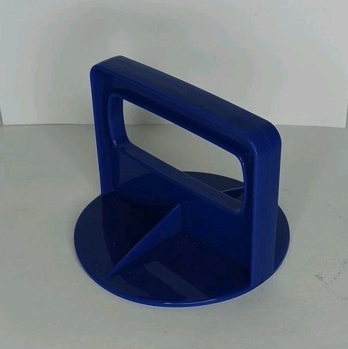 Vintage Tupperware Hamburger Press Ring Stack Blue gallery
