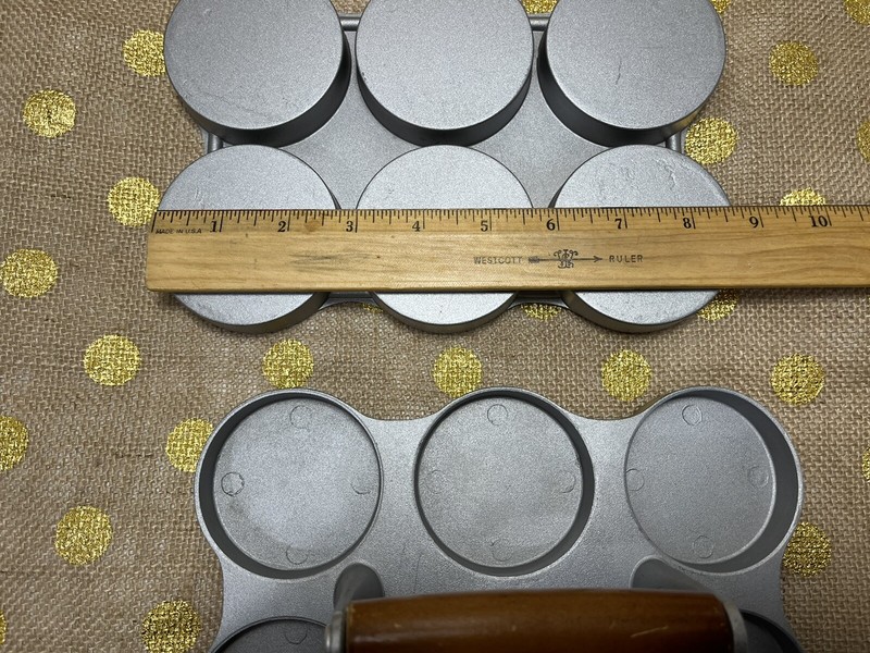 Norpro 6 Cavity Cast Aluminum 2 oz Mini Burger Press- Grilling Time! gallery