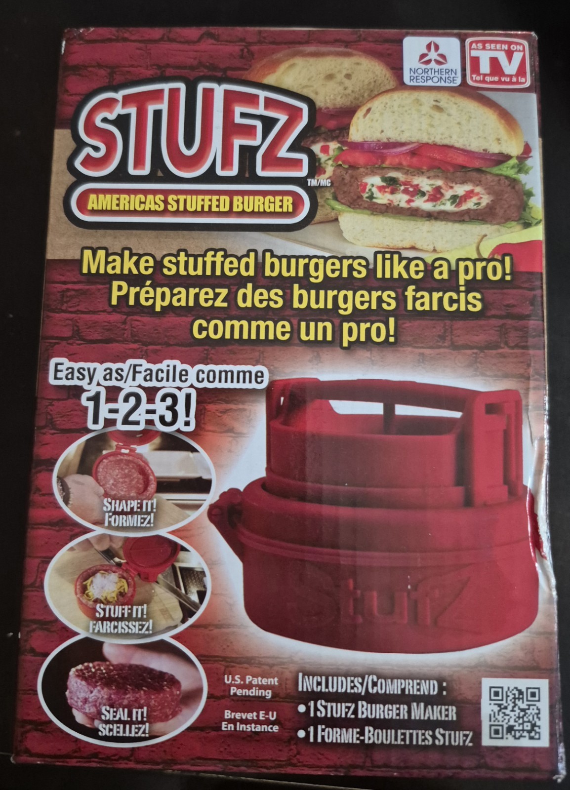 Stufz Stuffed Burger Press - Hamburger Patty Maker - As Seen On TV. BRAND NEW gallery