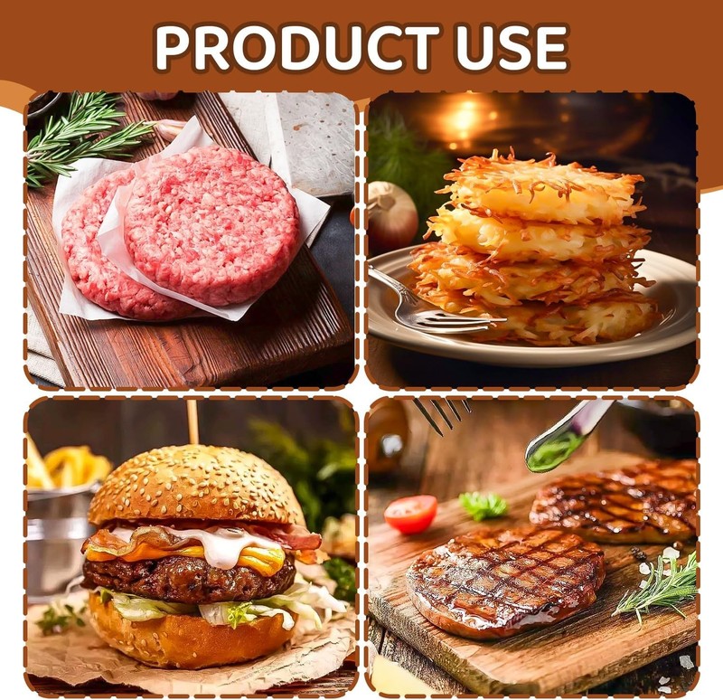 Mini Burger Press 3 Slots Slider Sausage Patty Press W/ 100 Patty Papers Heavy gallery