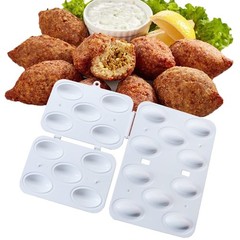 YINRONG Meatball Mold，Kibbeh Meatloaf Maker Press Manual Tool Durable DIY Pla…