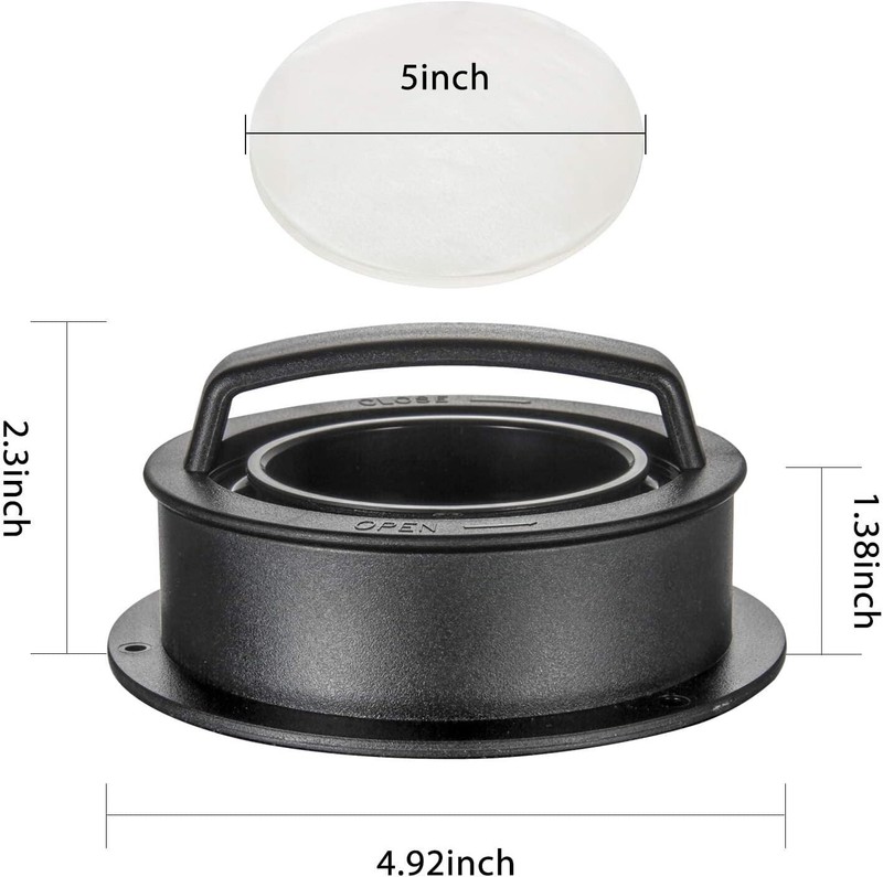 3 in 1 Burger Press Patty Maker with 100 Wax Papers Non-Stick Grill Tool gallery