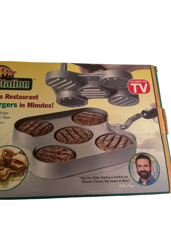 Big City Slider Station Nonstick Surface Mini Burger Maker - Open Box gallery