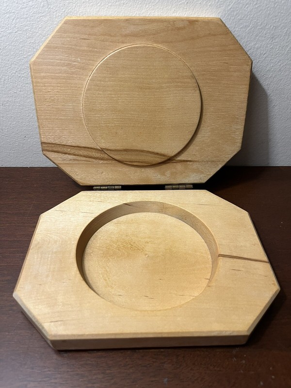 Vintage Volco Brand Hamburger Press Japanese Wood Painted Chef Made In Japan gallery