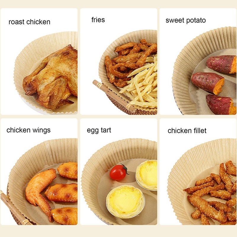 100Pcs Disposable Fryer Paper Non Stick Oil Proof Square Liners gallery