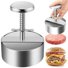 Burger Press, Stainless Steel Adjustable Hamburger Meat Press, Non Stick Patt…