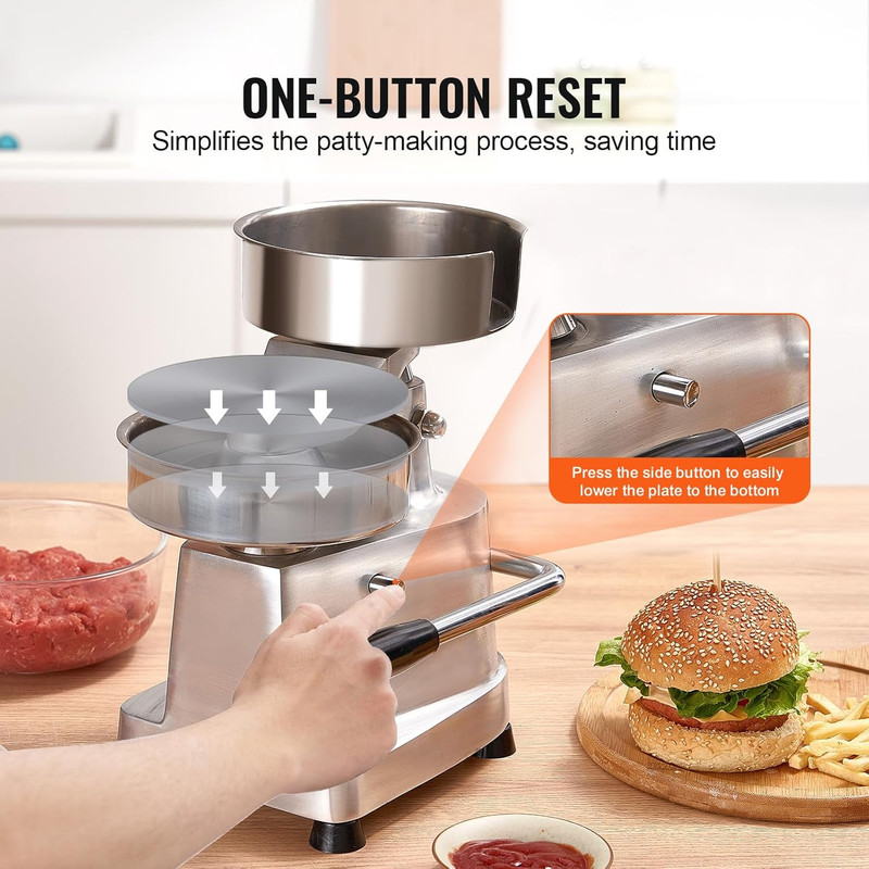 Commercial Burger Patty Maker, 150Mm/6Inch Hamburger Beef Patty Maker, Heavy Dut gallery