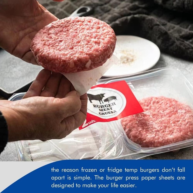 500 Pcs Non-Stick Burger Patty Paper Hamburger Parchment Papers for Press gallery