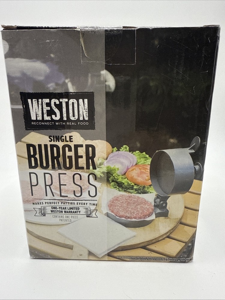 Weston Nonstick Single Hamburger Press # 07-0301 BBQ New In Box