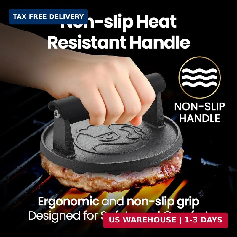 Smash Burger Press for Griddle, 5-Year Warranty, 2 lb Heavy Duty Burger Smasher gallery