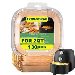Small Air Fryer Liners for COMFEE’ Compact 2.1 4.7”Square, Natural