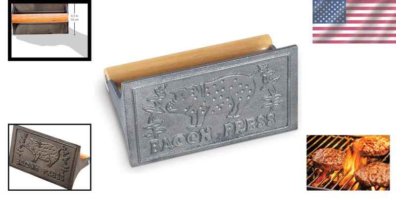 Versatile Bacon Press for Stovetop and Griddle – Effortlessly Flatten Foods gallery