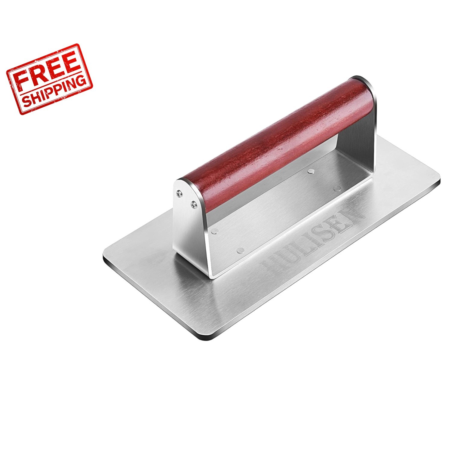 Durable 9-Inch Stainless Steel Grill Weight for Even Cooking & Flavor Retention gallery