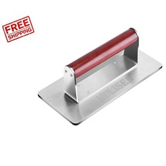Durable 9-Inch Stainless Steel Grill Weight for Even Cooking & Flavor Retention