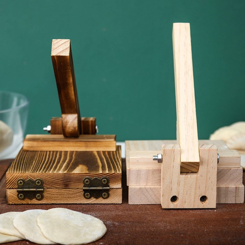 Hardwood Wood Dumpling Skin Press Easy to Clean Wooden Dumpling Wrapper Press gallery